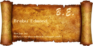 Brebu Edmond névjegykártya